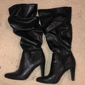 Black knee high boots